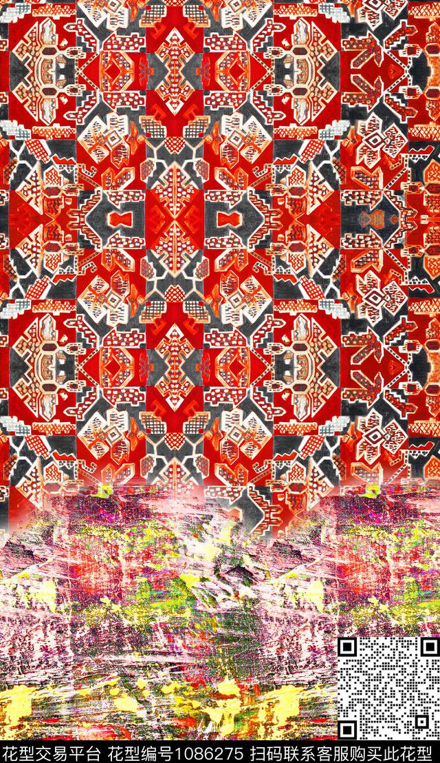 数码华亿平台肌理定位花数码印花华亿平台下载（图片编号: 1086275） - 瓦栏（Walan）