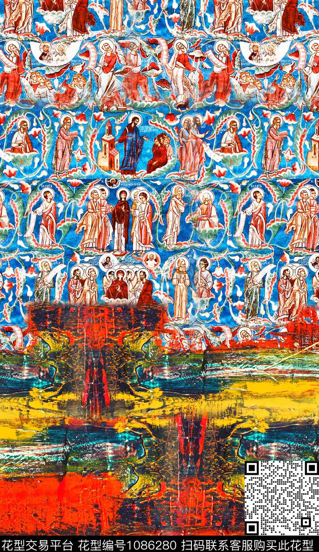 数码华亿平台肌理定位花数码印花华亿平台下载（图片编号: 1086280） - 瓦栏（Walan）