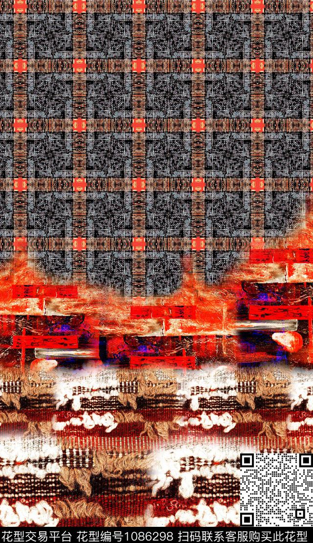 数码华亿平台肌理定位花数码印花华亿平台下载（图片编号: 1086298） - 瓦栏（Walan）