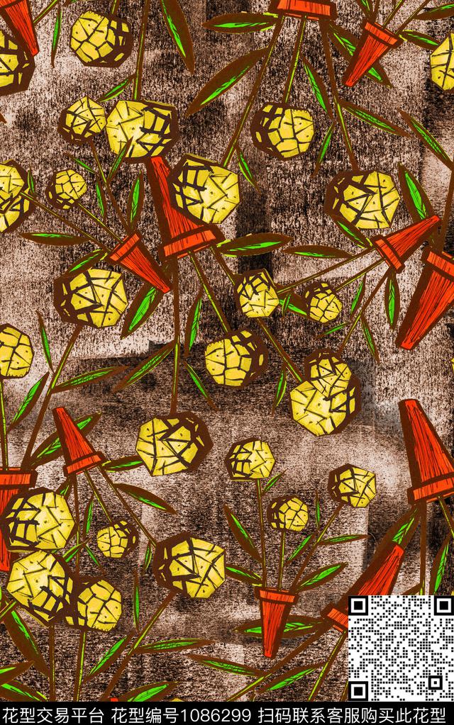 数码华亿平台小碎花笔触数码印花华亿平台下载（图片编号: 1086299） - 瓦栏（Walan）