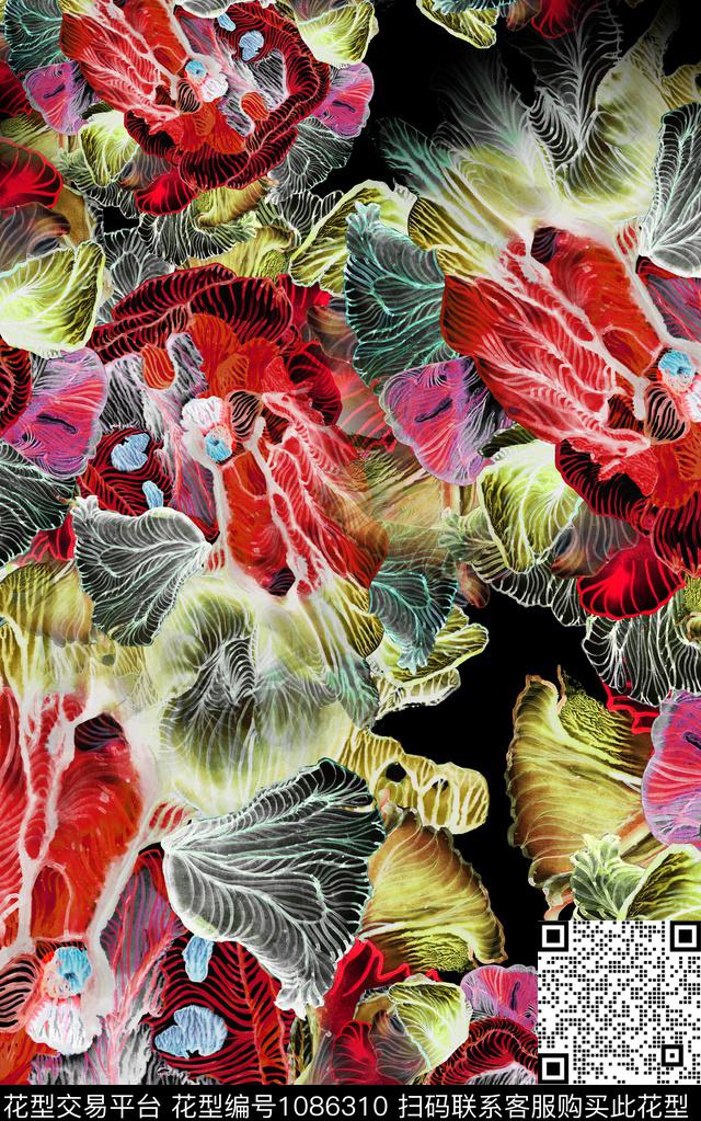 数码华亿平台肌理抽象数码印花华亿平台下载（图片编号: 1086310） - 瓦栏（Walan）