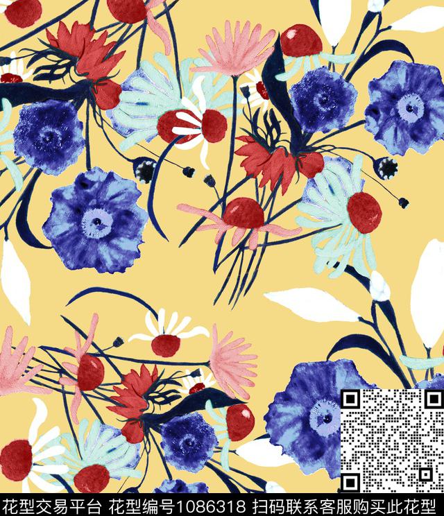 香云纱中国风数码印花华亿平台下载（图片编号: 1086318） - 瓦栏（Walan）