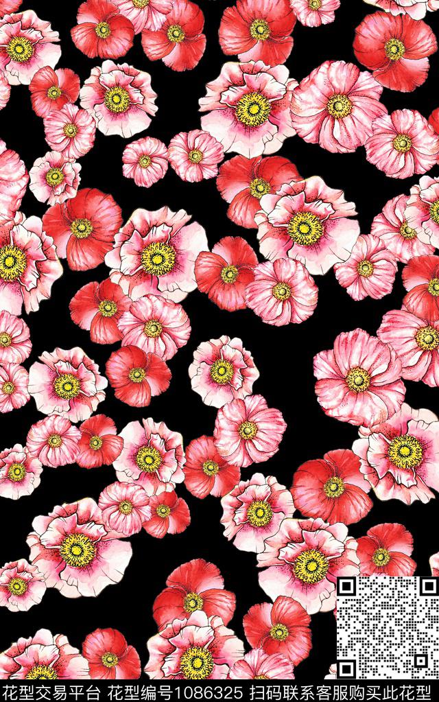 数码华亿平台小碎花花卉数码印花华亿平台下载（图片编号: 1086325） - 瓦栏（Walan）