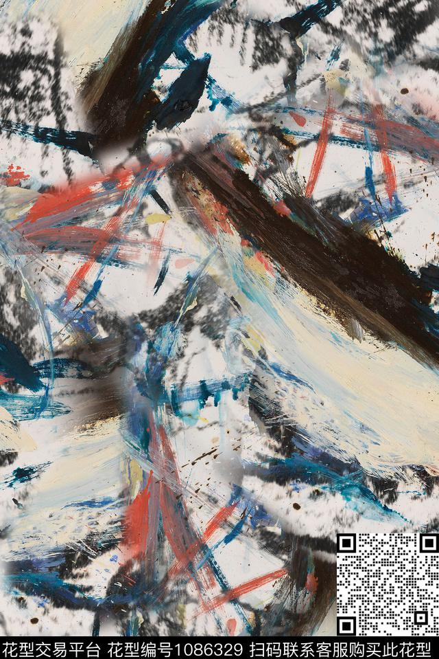 复古对称花欧美数码印花华亿平台下载（图片编号: 1086329） - 瓦栏（Walan）