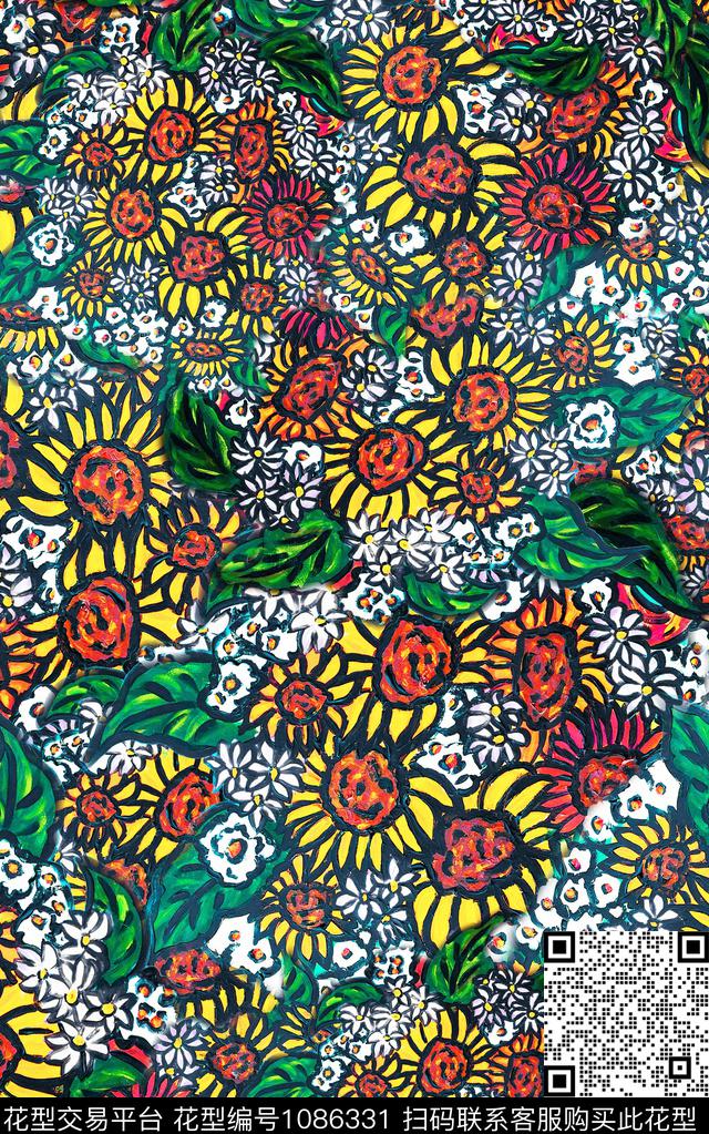 数码华亿平台小碎花花卉数码印花华亿平台下载（图片编号: 1086331） - 瓦栏（Walan）