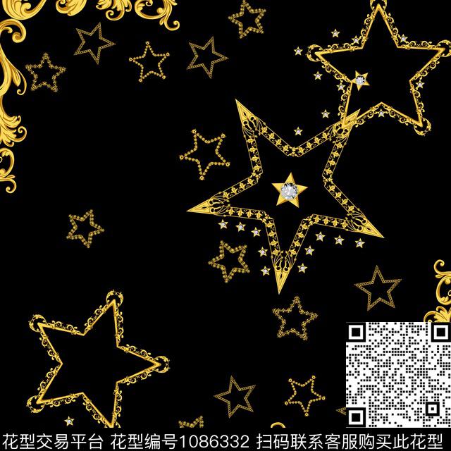 星星女装珠宝宝石数码印花华亿平台下载（图片编号: 1086332） - 瓦栏（Walan）