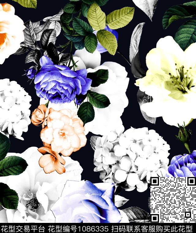 签字笔玫瑰花迷彩数码印花华亿平台下载（图片编号: 1086335） - 瓦栏（Walan）