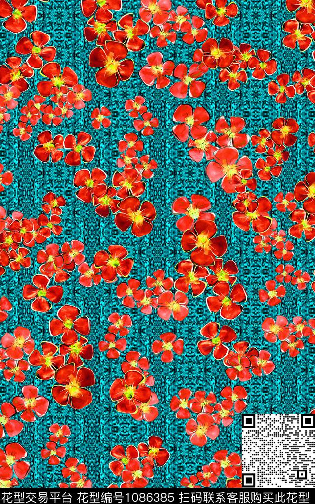 数码华亿平台小碎花肌理数码印花华亿平台下载（图片编号: 1086385） - 瓦栏（Walan）