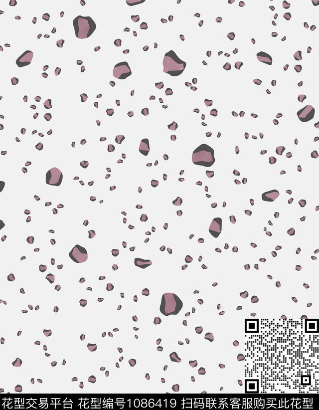 波点趣味抽象数码印花华亿平台下载（图片编号: 1086419） - 瓦栏（Walan）