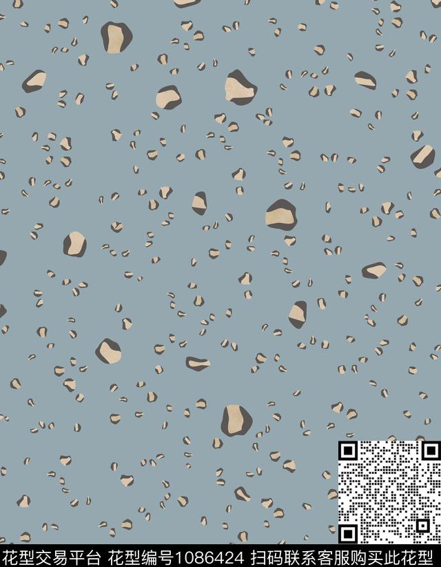 波点趣味抽象数码印花华亿平台下载（图片编号: 1086424） - 瓦栏（Walan）