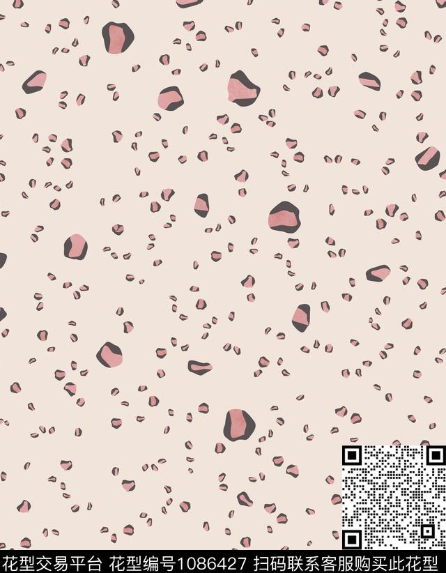 波点趣味抽象数码印花华亿平台下载（图片编号: 1086427） - 瓦栏（Walan）