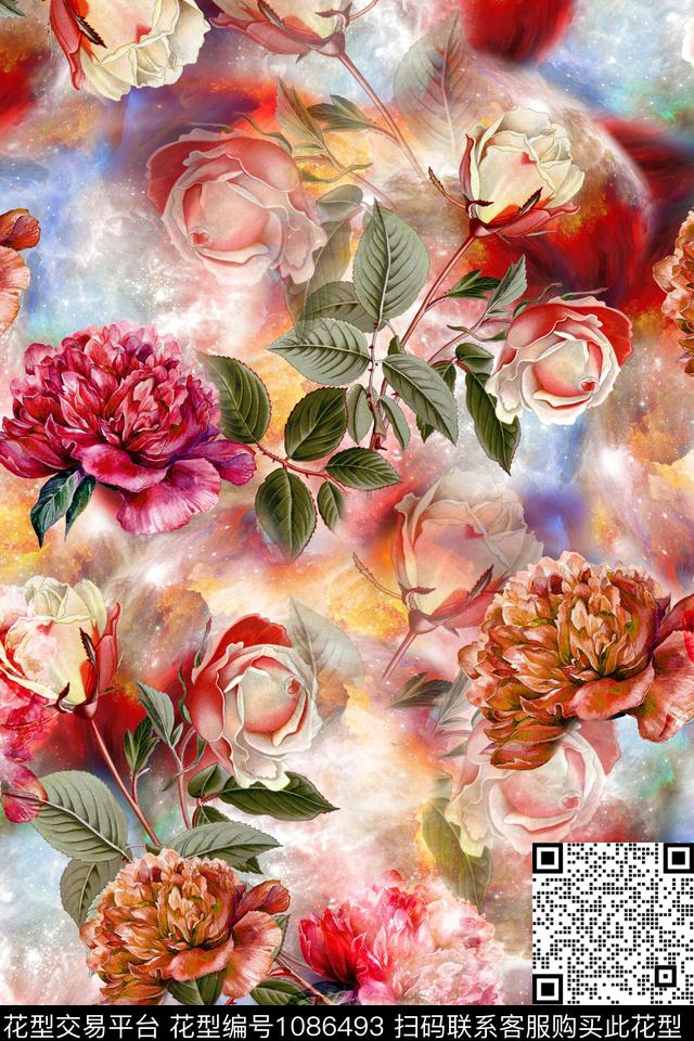 数码华亿平台肌理花卉数码印花华亿平台下载（图片编号: 1086493） - 瓦栏（Walan）