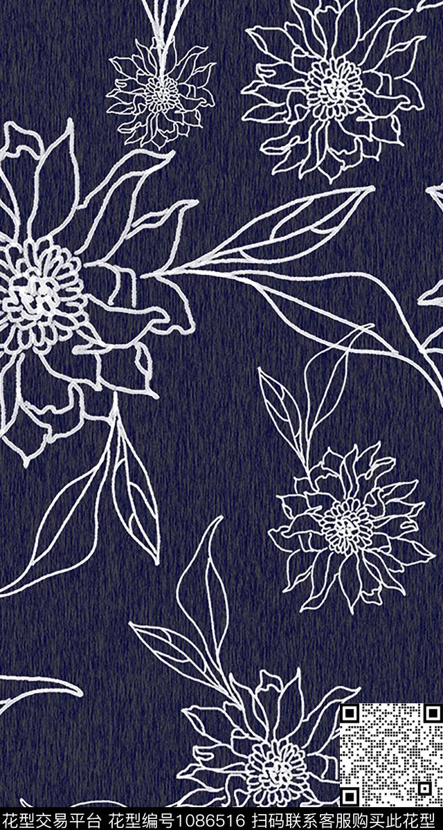 数码华亿平台绘画线条数码印花华亿平台下载（图片编号: 1086516） - 瓦栏（Walan）