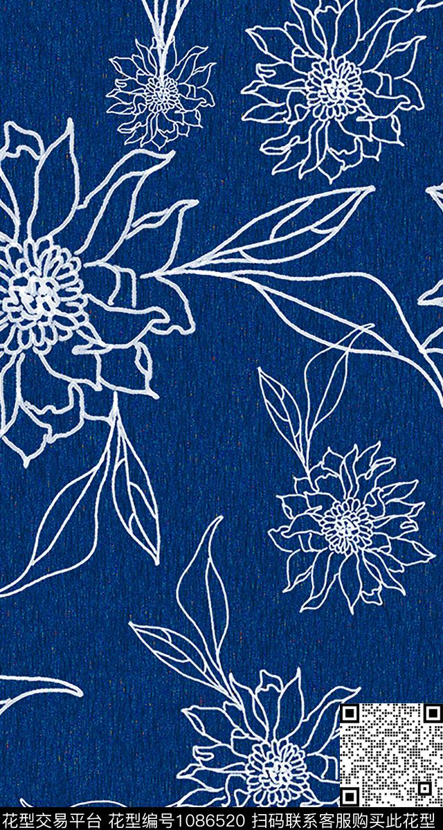 数码华亿平台绘画线条数码印花华亿平台下载（图片编号: 1086520） - 瓦栏（Walan）