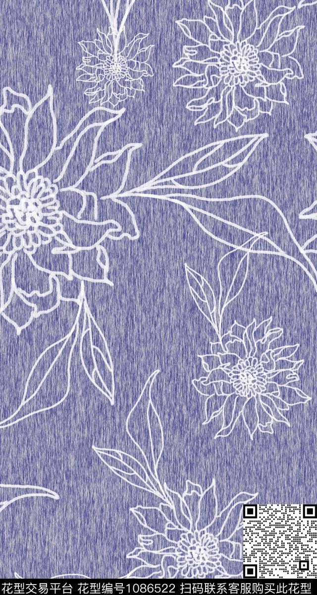 数码华亿平台绘画线条数码印花华亿平台下载（图片编号: 1086522） - 瓦栏（Walan）