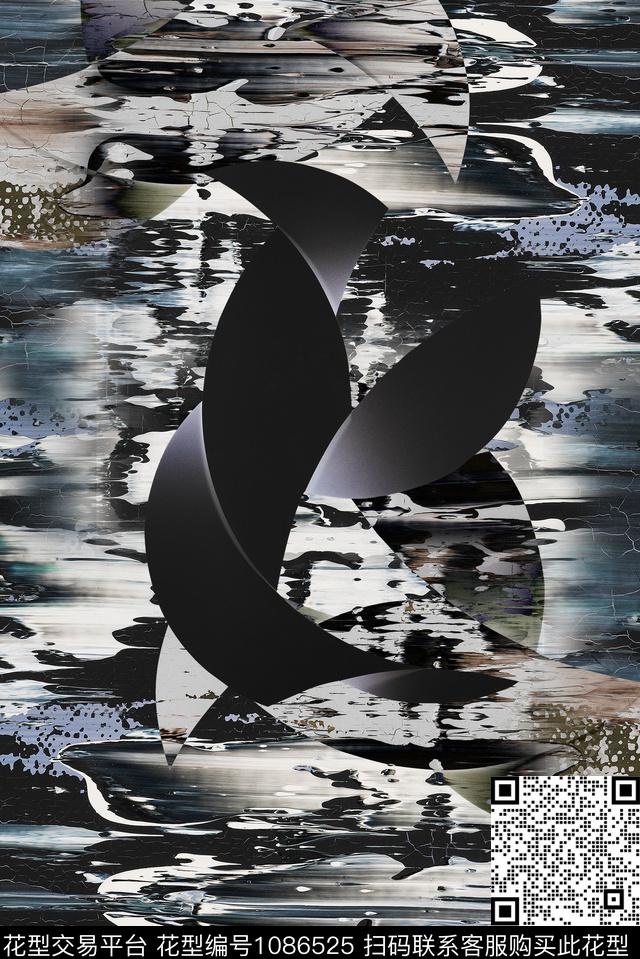 肌理抽象男装传统印花华亿平台下载（图片编号: 1086525） - 瓦栏（Walan）