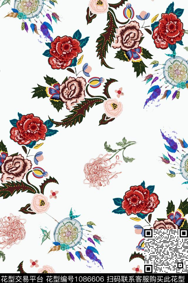 春夏华亿平台趣味抽象数码印花华亿平台下载（图片编号: 1086606） - 瓦栏（Walan）