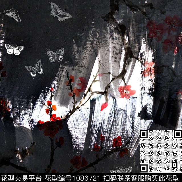 创意花卉方巾数码印花华亿平台下载（图片编号: 1086721） - 瓦栏（Walan）