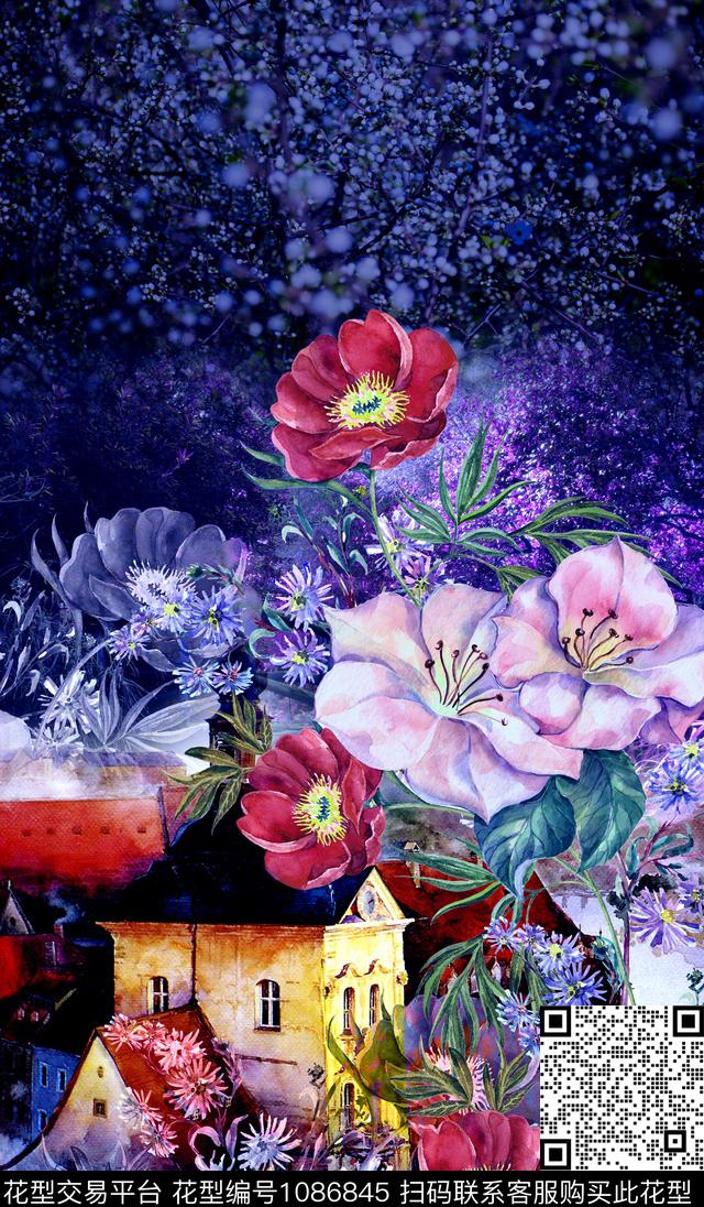 数码华亿平台花卉数码定位花数码印花华亿平台下载（图片编号: 1086845） - 瓦栏（Walan）