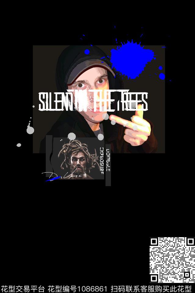 人物男装定位花数码印花华亿平台下载（图片编号: 1086861） - 瓦栏（Walan）