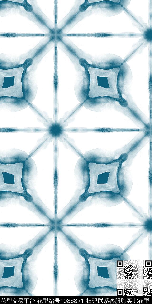 格子几何墙纸传统印花华亿平台下载（图片编号: 1086871） - 瓦栏（Walan）