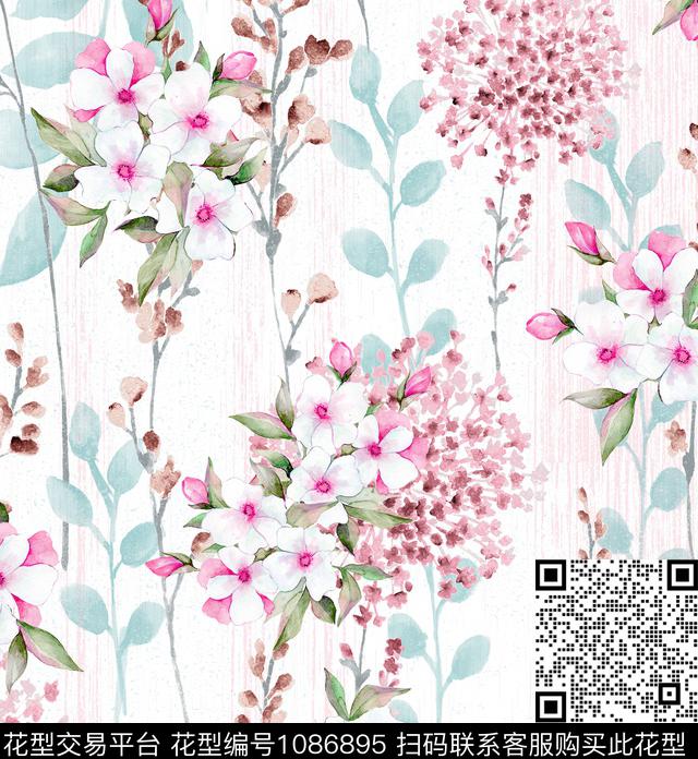 小碎花花卉女装数码印花华亿平台下载（图片编号: 1086895） - 瓦栏（Walan）