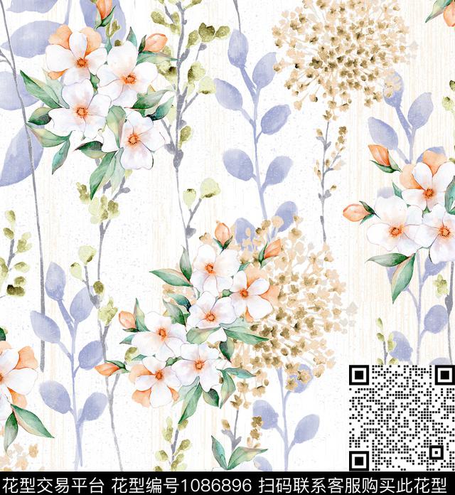 小碎花花卉女装数码印花华亿平台下载（图片编号: 1086896） - 瓦栏（Walan）