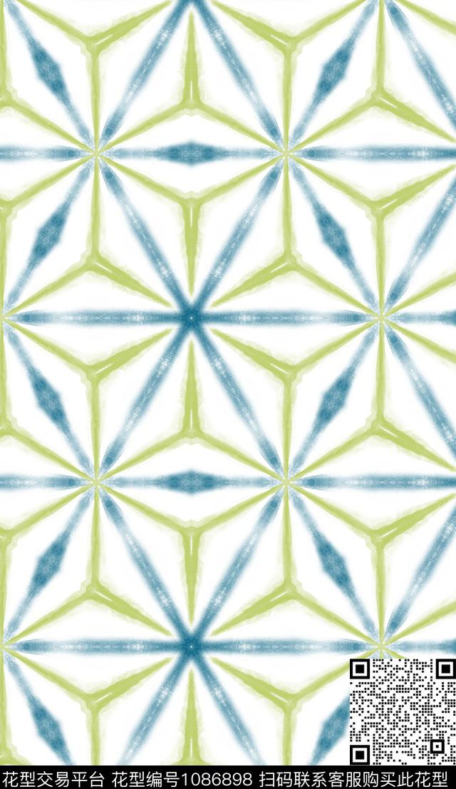 几何菱形简约传统印花华亿平台下载（图片编号: 1086898） - 瓦栏（Walan）