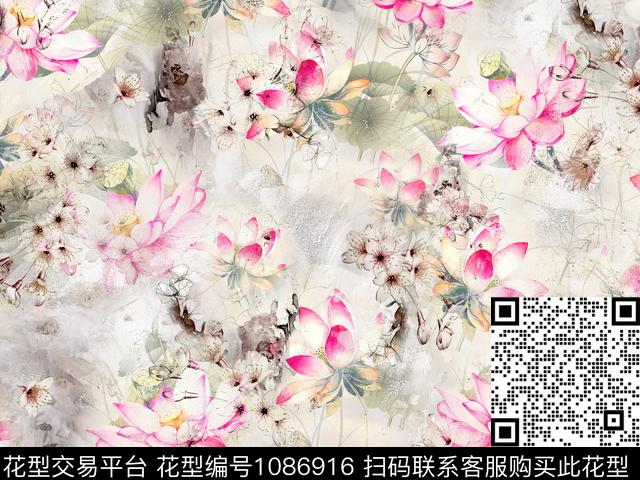 数码华亿平台花卉女装数码印花华亿平台下载（图片编号: 1086916） - 瓦栏（Walan）