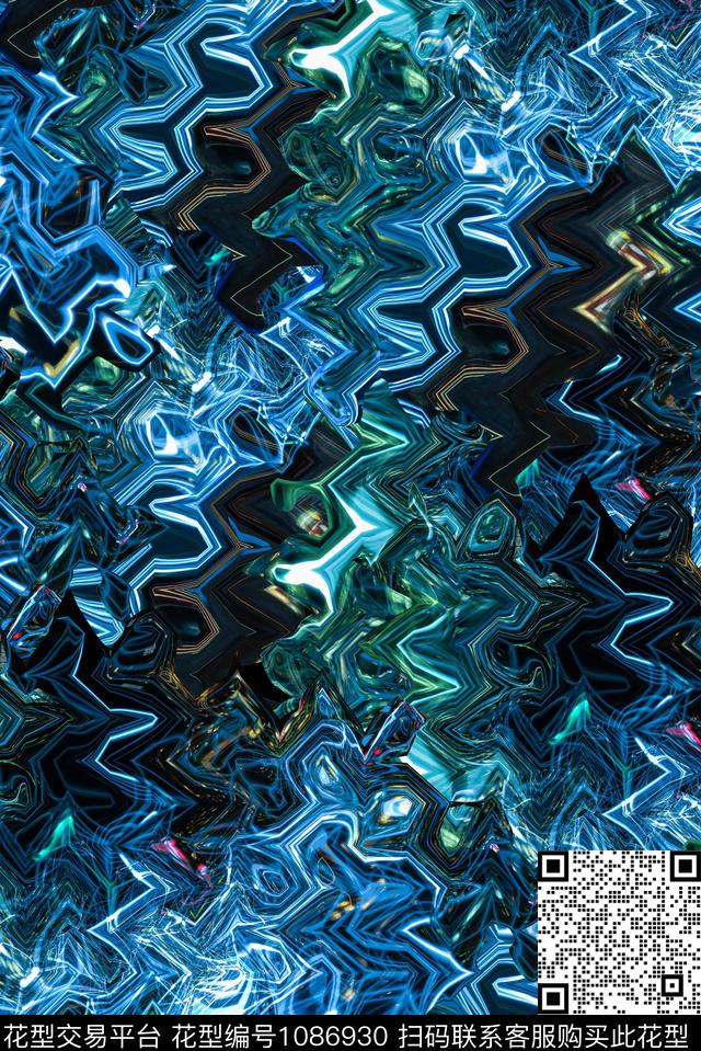 数码华亿平台抽象男装数码印花华亿平台下载（图片编号: 1086930） - 瓦栏（Walan）