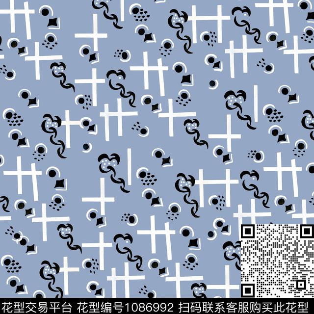 素雅几何手绘几何传统印花华亿平台下载（图片编号: 1086992） - 瓦栏（Walan）