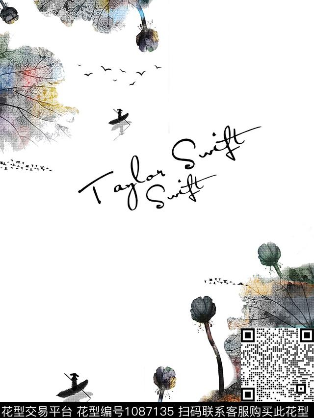 创意艺术花卉数码印花华亿平台下载（图片编号: 1087135） - 瓦栏（Walan）