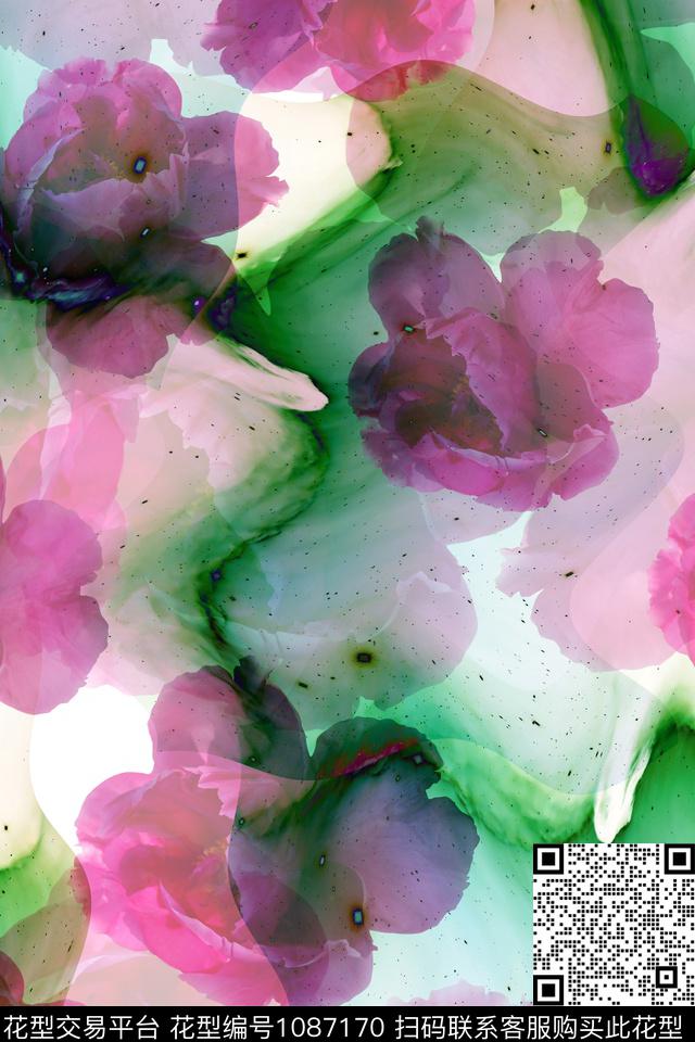 数码华亿平台植物花卉数码印花华亿平台下载（图片编号: 1087170） - 瓦栏（Walan）