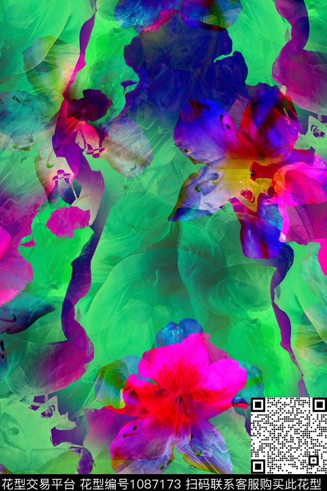 数码华亿平台植物花卉数码印花华亿平台下载（图片编号: 1087173） - 瓦栏（Walan）