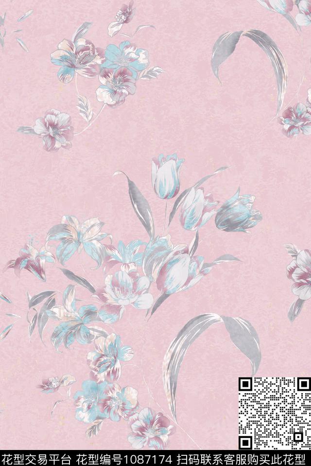 大花衬衫裤子数码印花华亿平台下载（图片编号: 1087174） - 瓦栏（Walan）