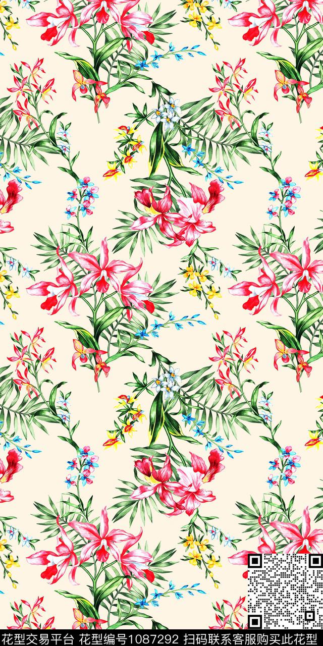 数码华亿平台小碎花花卉数码印花华亿平台下载（图片编号: 1087292） - 瓦栏（Walan）
