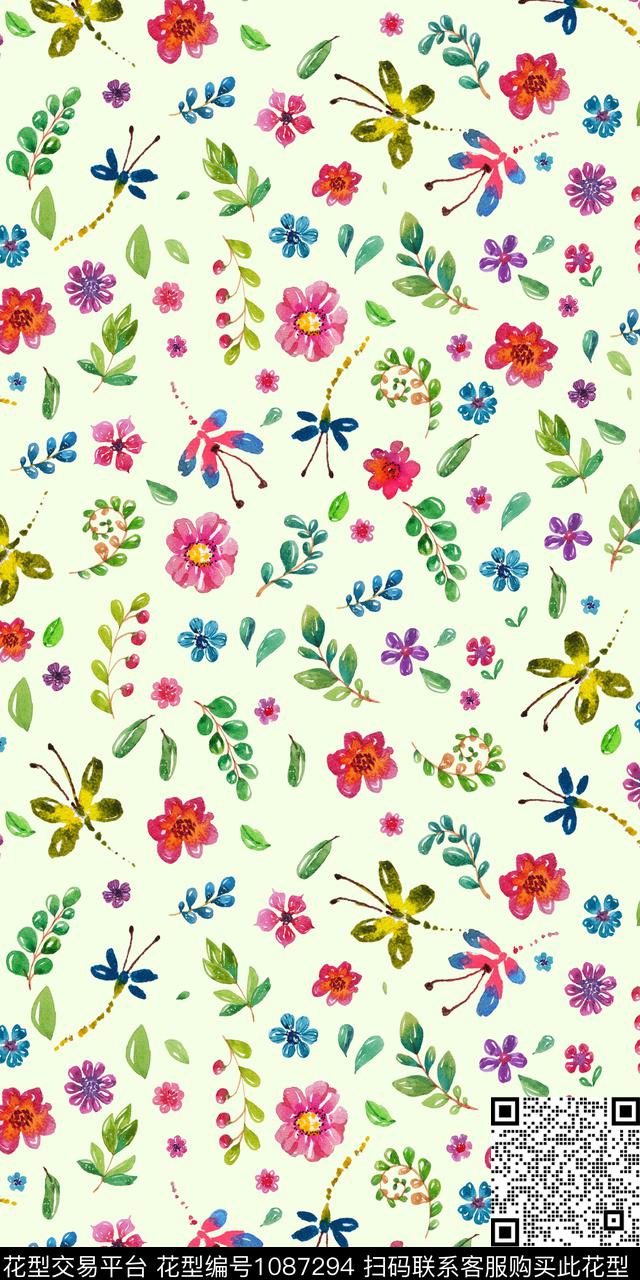 数码华亿平台小碎花花卉数码印花华亿平台下载（图片编号: 1087294） - 瓦栏（Walan）