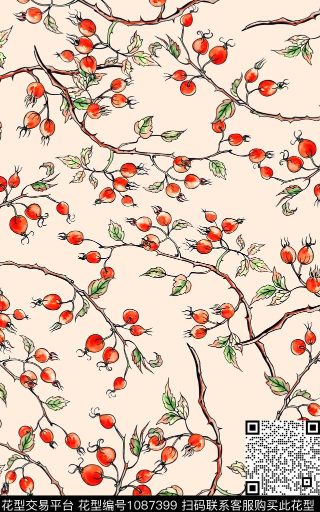 小碎花花卉清爽底花卉数码印花华亿平台下载（图片编号: 1087399） - 瓦栏（Walan）