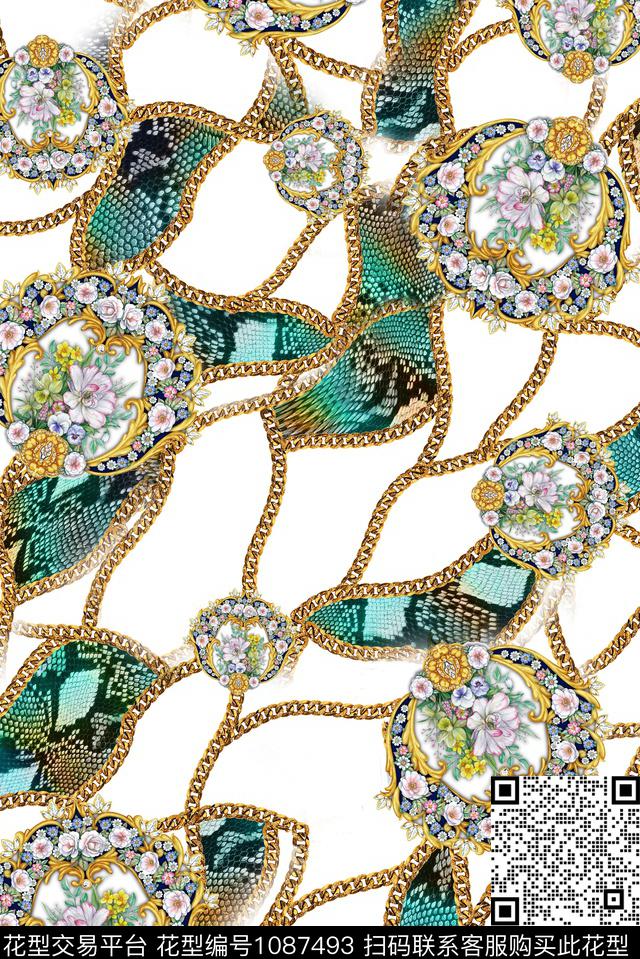 抽象几何珠宝宝石数码印花华亿平台下载（图片编号: 1087493） - 瓦栏（Walan）