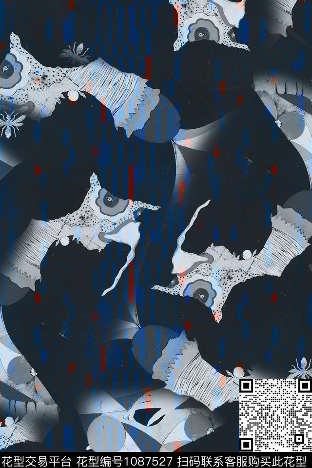 数码华亿平台抽象男装数码印花华亿平台下载（图片编号: 1087527） - 瓦栏（Walan）