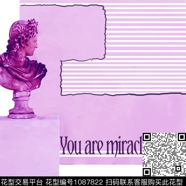 胸前独幅小碎花抽象数码印花华亿平台下载（图片编号: 1087822） - 瓦栏（Walan）