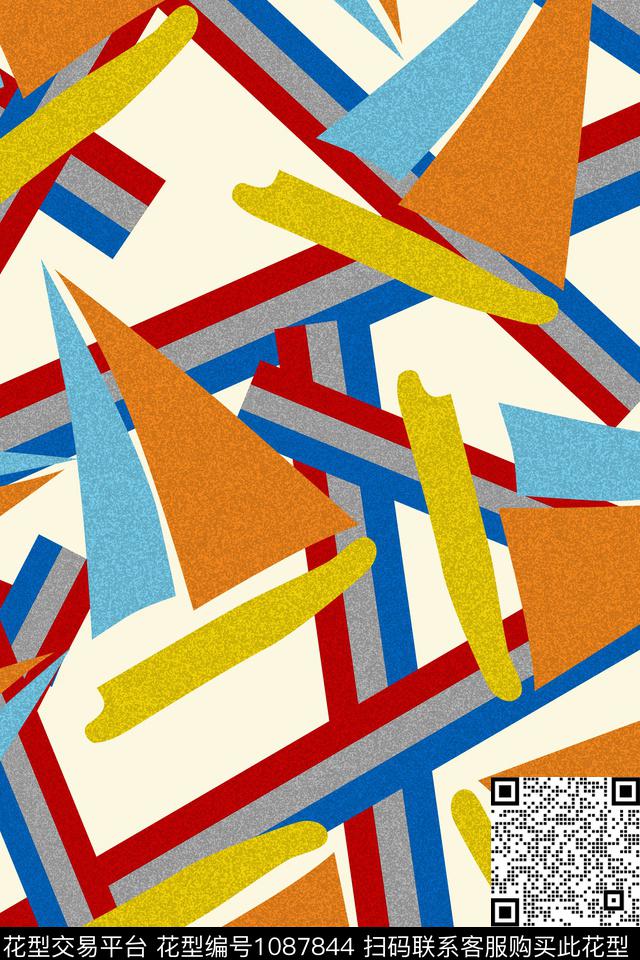 女装几何航海数码印花华亿平台下载（图片编号: 1087844） - 瓦栏（Walan）