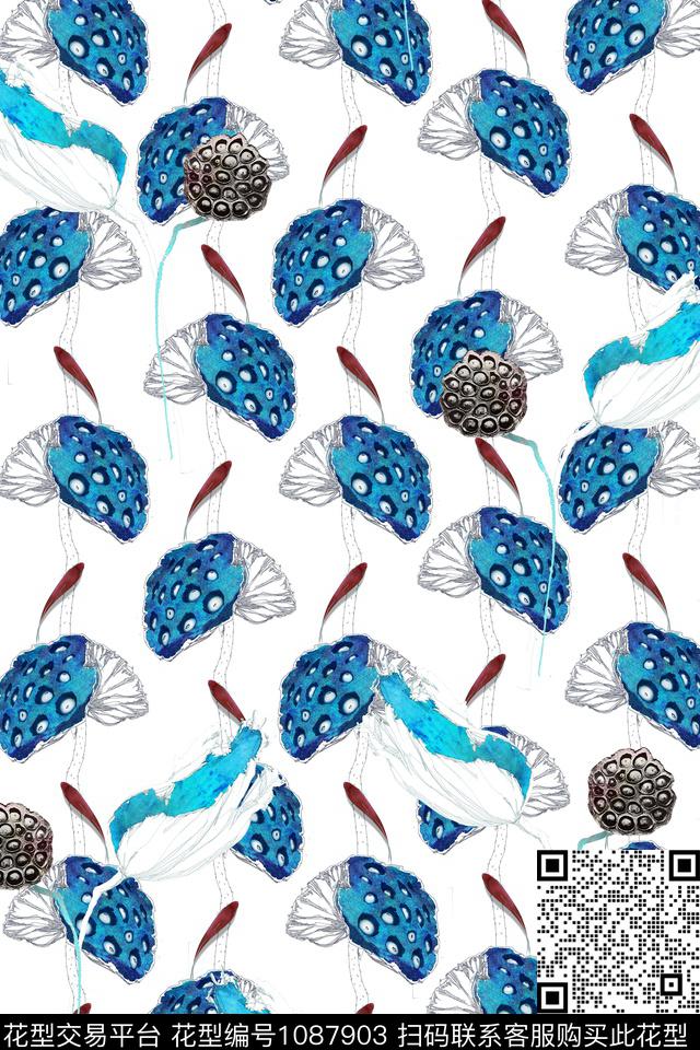 数码华亿平台休闲花卉数码印花华亿平台下载（图片编号: 1087903） - 瓦栏（Walan）