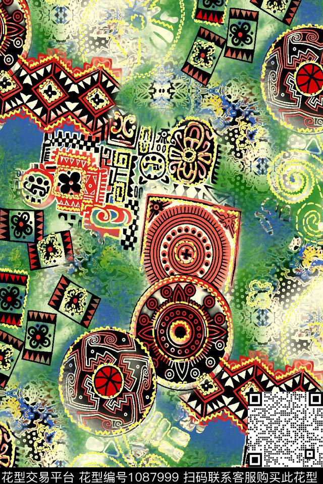 数码华亿平台古典花纹小碎花数码印花华亿平台下载（图片编号: 1087999） - 瓦栏（Walan）