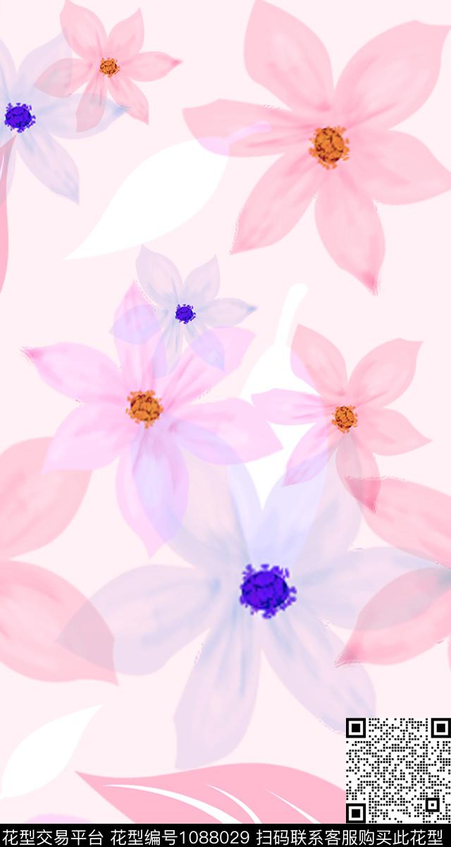 大花艺术少女数码印花华亿平台下载（图片编号: 1088029） - 瓦栏（Walan）