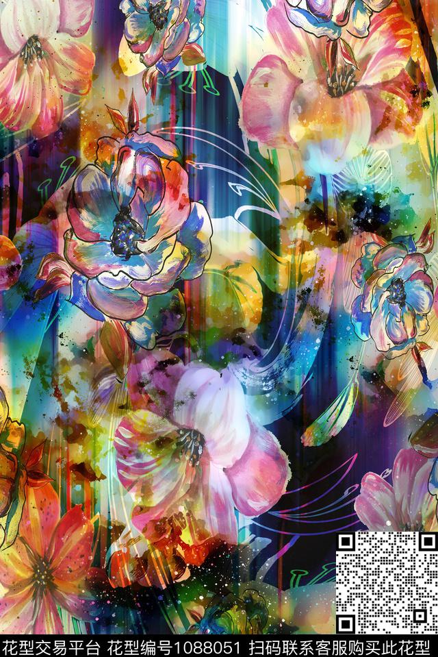 数码华亿平台定位花花卉数码印花华亿平台下载（图片编号: 1088051） - 瓦栏（Walan）