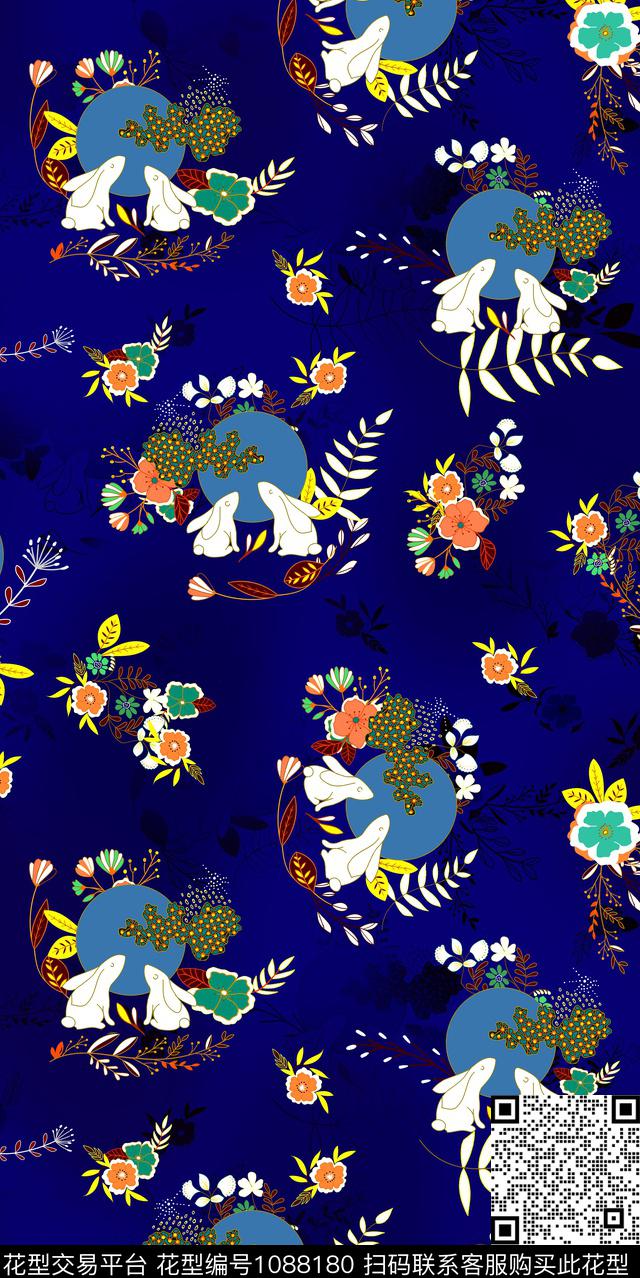 女装动物兔子数码印花华亿平台下载（图片编号: 1088180） - 瓦栏（Walan）