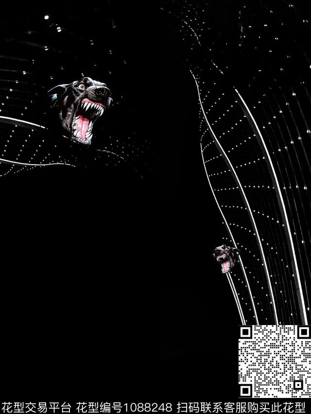 艺术创意线条数码印花华亿平台下载（图片编号: 1088248） - 瓦栏（Walan）