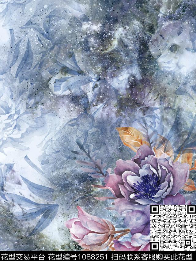 数码华亿平台定位花花卉数码印花华亿平台下载（图片编号: 1088251） - 瓦栏（Walan）