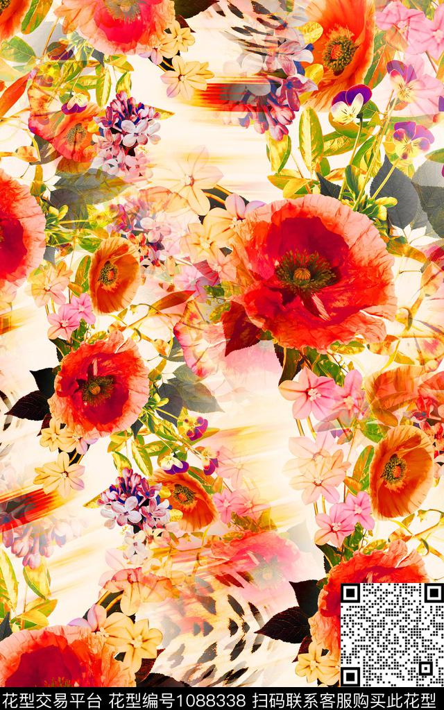 数码华亿平台肌理花卉数码印花华亿平台下载（图片编号: 1088338） - 瓦栏（Walan）